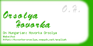 orsolya hovorka business card